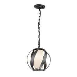 Suspension Blacksmith Noire/blanche 1 Lampe Ø25,4