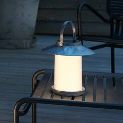 Nordlux Lampe Solaire Temple To-Go, Zinc, Hauteur 22 cm