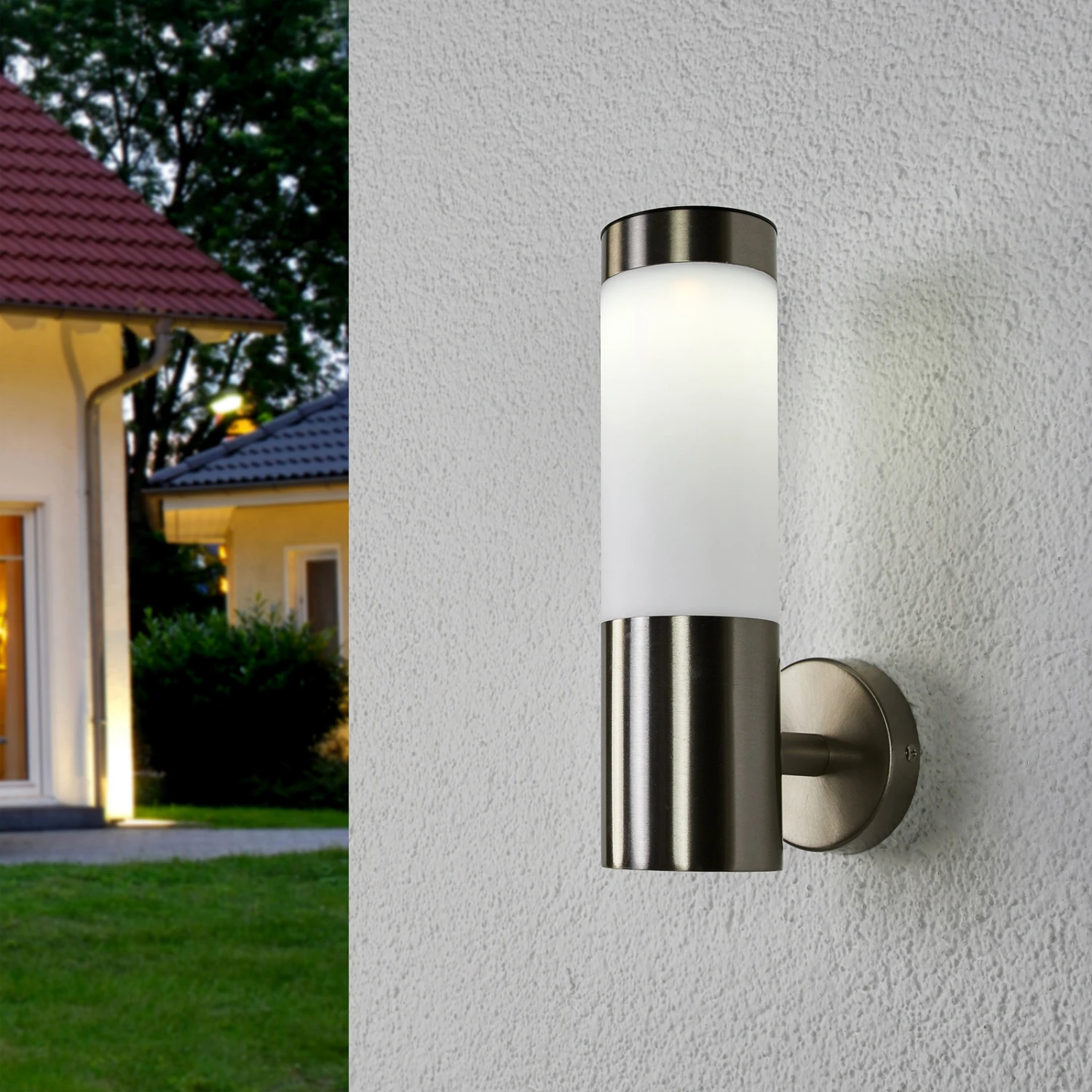 Lindby Aleeza Applique Solaire LED Acier Inox X2 3 Lindby Aleeza Applique Solaire LED Acier Inox X2 â Image 3