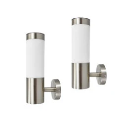 Lindby Aleeza Applique Solaire LED Acier Inox X2