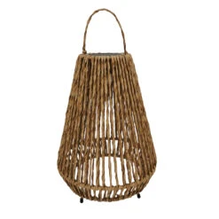 Lindby Amaria Lampe Solaire LED Rotin Clair