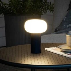 Konstsmide Lampe Table LED Antibes IP54 Batterie RGBW Noire