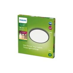 Philips Superslim LED IP54 Ø 25 cm 2 700 K Noir -Konstsmide || Lucande Soldes Boutique 10013828 2