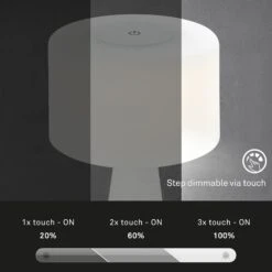 Lampe à Poser LED Halo, Batterie, Blanche -Konstsmide || Lucande Soldes Boutique 10014715 6