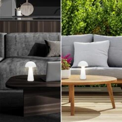 Lampe Batterie LED Fungo, Rechargeable, Blanche -Konstsmide || Lucande Soldes Boutique 10015106 3