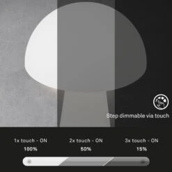 Lampe Batterie LED Fungo, Rechargeable, Blanche -Konstsmide || Lucande Soldes Boutique 10015106 6