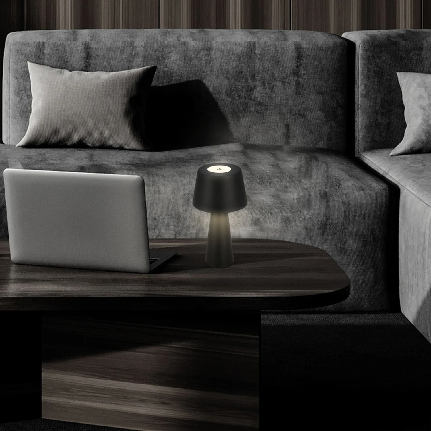 Lampe à Poser LED Kihi Batterie, Noire 1 Lampe à Poser LED Kihi Batterie, Noire