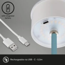 Lampe LED Kiki Batterie 3 000 K, Bleu Tourterelle -Konstsmide || Lucande Soldes Boutique 10015130 7