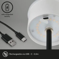 Lampe LED Kiki Batterie 3 000 K, Argenté Ancien -Konstsmide || Lucande Soldes Boutique 10015137 7