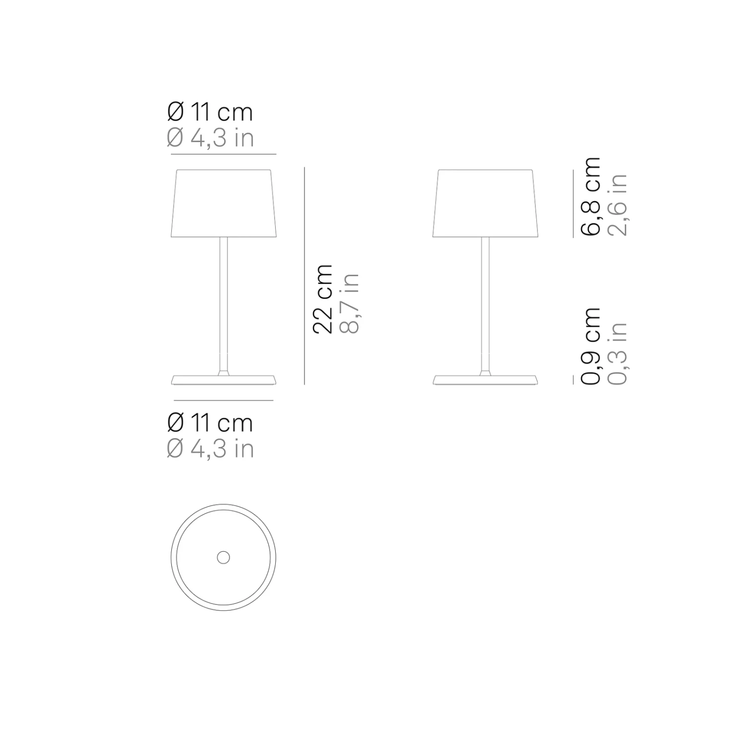 Zafferano Olivia Mini Lampe Batterie Bleu Capri 2 Zafferano Olivia Mini Lampe Batterie Bleu Capri â Image 2