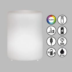 Lampe Solaire LED Ceppo 3 000 K Et RVB, Dim, Blanc 5 Lampe Solaire LED Ceppo 3 000 K Et RVB, Dim, Blanc -Konstsmide || Lucande Soldes Boutique 10017094 2