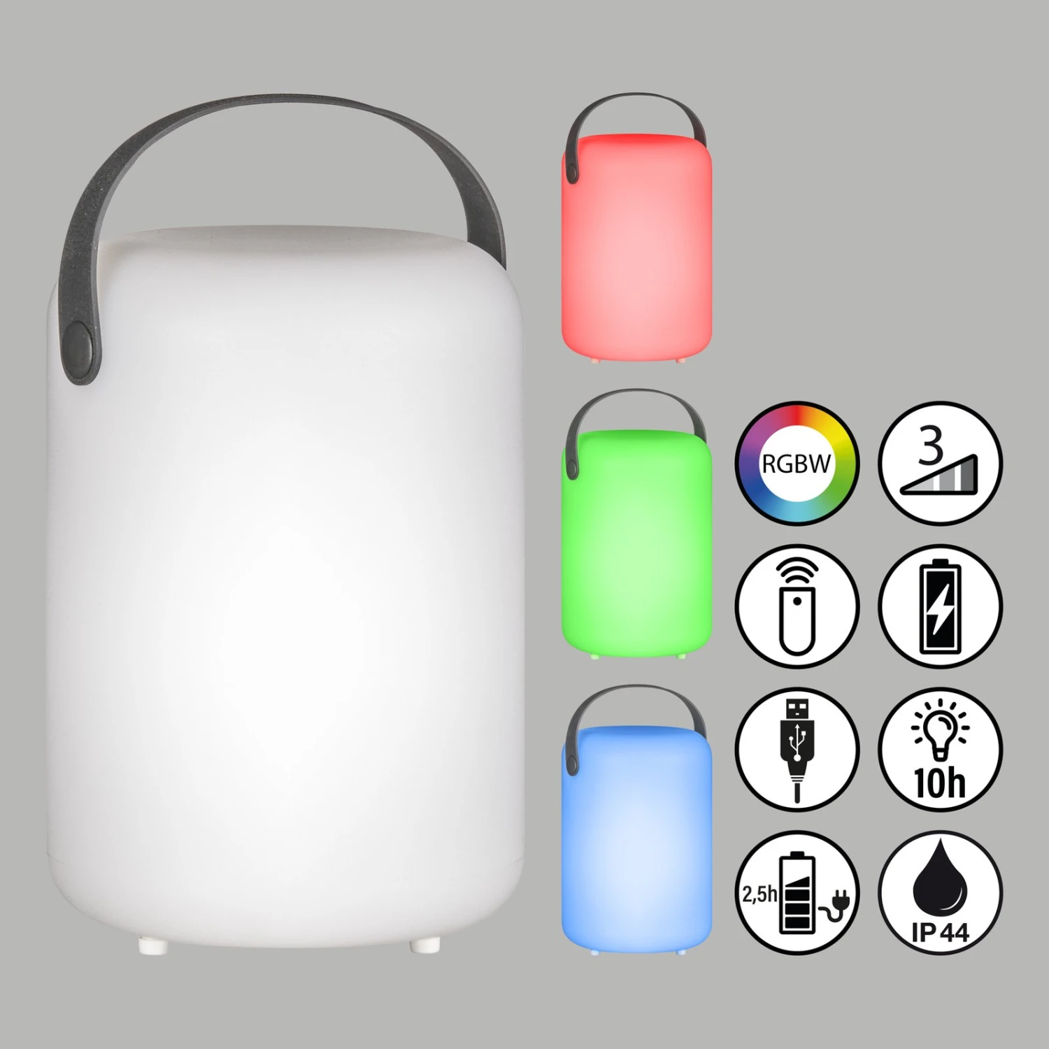 Lampe De Table Batterie LED Orno, Blanche, RGBW 3 Lampe De Table Batterie LED Orno, Blanche, RGBW – Image 3