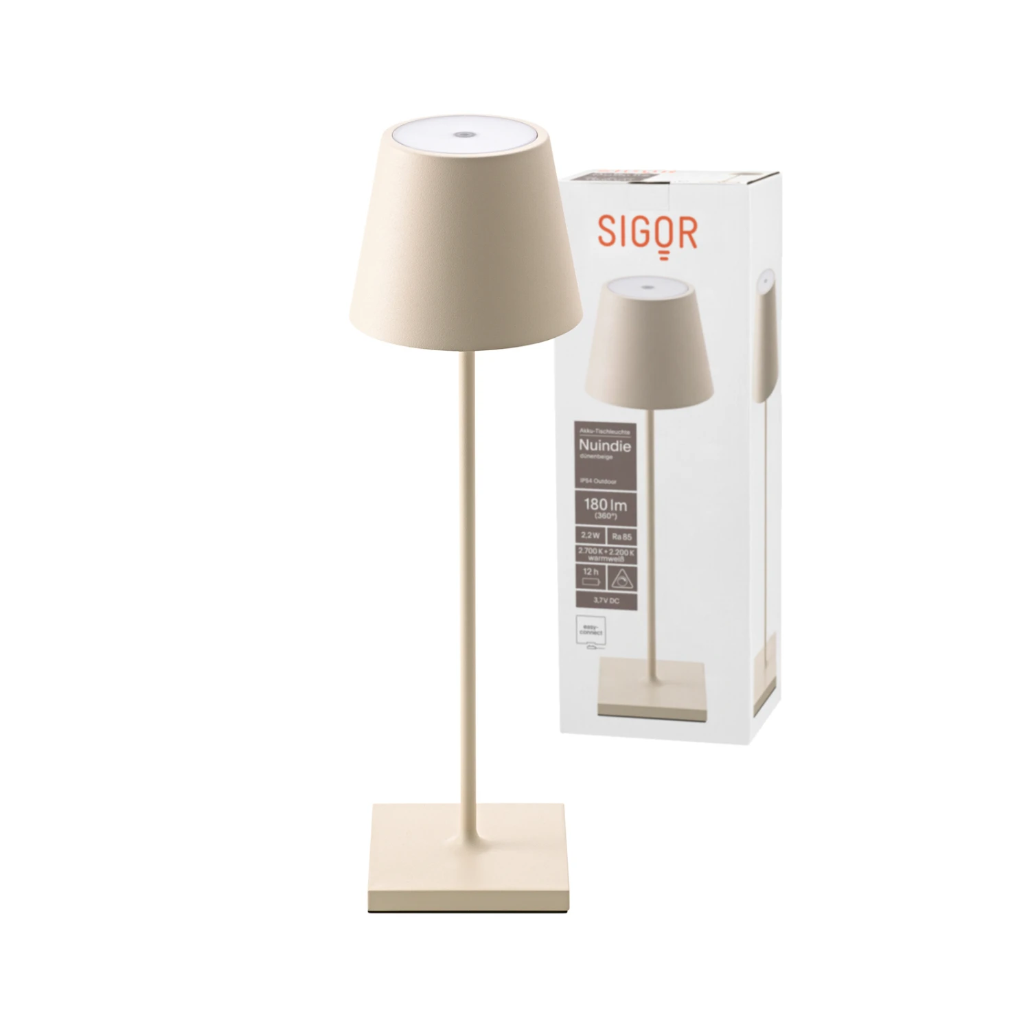 Lampe à Poser LED Nuindie Ronde 38 cm, Beige 4 Lampe à Poser LED Nuindie Ronde 38 cm, Beige – Image 4