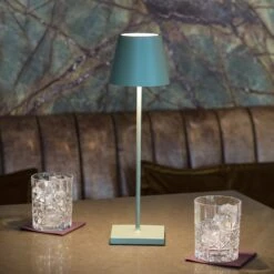 Lampe à Poser LED Nuindie Ronde 38 cm, Vert Sauge