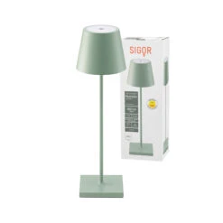 Lampe à Poser LED Nuindie Ronde 38 cm, Vert Sauge -Konstsmide || Lucande Soldes Boutique 10020702 3