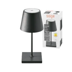 Lampe à Poser LED Nuindie Mini 25 cm Noir Nuit -Konstsmide || Lucande Soldes Boutique 10020736 3