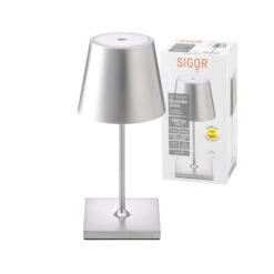 Lampe à Poser LED Nuindie Mini 25 cm Argentée -Konstsmide || Lucande Soldes Boutique 10020739 3