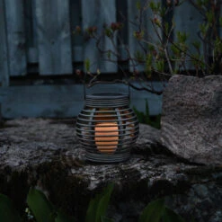 Star Trading Lampe Solaire Marron Lantern En Rotin Avec LED -Konstsmide || Lucande Soldes Boutique 1522997 2