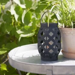 Star Trading Lanterne LED Flame Lantern, Noire, Hauteur 23 cm -Konstsmide || Lucande Soldes Boutique 1523866 2