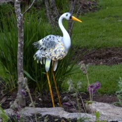 Star Trading Lampe Solaire LED Heron, Figurine De Héron