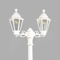 Lampadaire LED Artu Rut à 2 Lampes, E27, Blanc -Konstsmide || Lucande Soldes Boutique 3538052 4