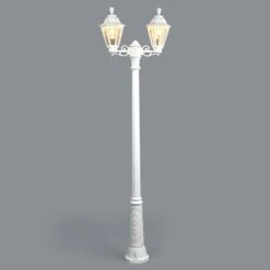 Lampadaire LED Artu Rut à 2 Lampes, E27, Blanc -Konstsmide || Lucande Soldes Boutique 3538052 5