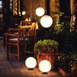 Suspension LED Solaire Twin, Télécommande, Blanche -Konstsmide || Lucande Soldes Boutique 3570086 2