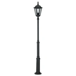 Lampe Pour Mât 4147 Noir Avec Verre Cathédrale -Konstsmide || Lucande Soldes Boutique 4000328 2