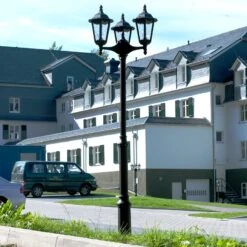 Lampe Pour Mât 2099 à 3 Lampes, Noir