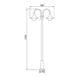 Lampadaire élégant 171 Blanc à 2 Lampes 5 Lampadaire élégant 171 Blanc à 2 Lampes -Konstsmide || Lucande Soldes Boutique 4001172 2