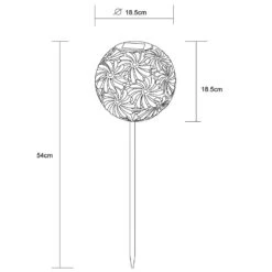 Globo Lampe Solaire LED 33632 à Sphère Métal, Argentée -Konstsmide || Lucande Soldes Boutique 4015315 3