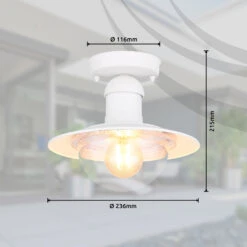 Globo Plafonnier D’extérieur Linda, Blanc -Konstsmide || Lucande Soldes Boutique 4015657 3