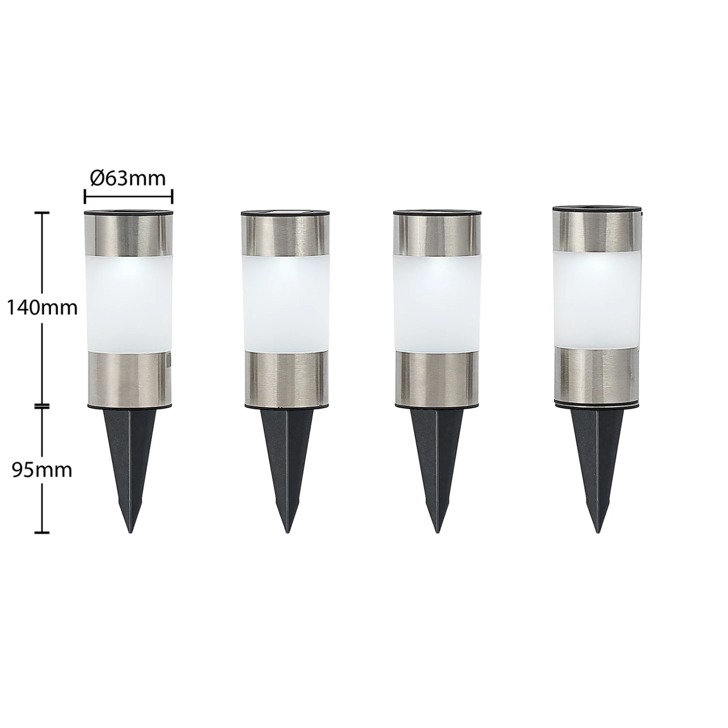 Lindby Jocob Piquet Solaire LED, Lot De 4 7 Lindby Jocob Piquet Solaire LED, Lot De 4 – Image 7