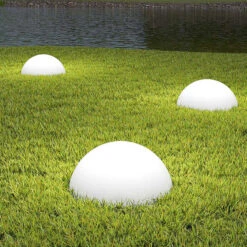 Lindby Nikau Lampe Solaire LED, Blanche, 3 Pcs