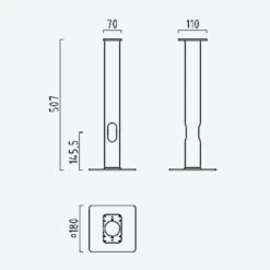Piquet De Fixation Dans Sol 1 Pour Borne Lumineuse
