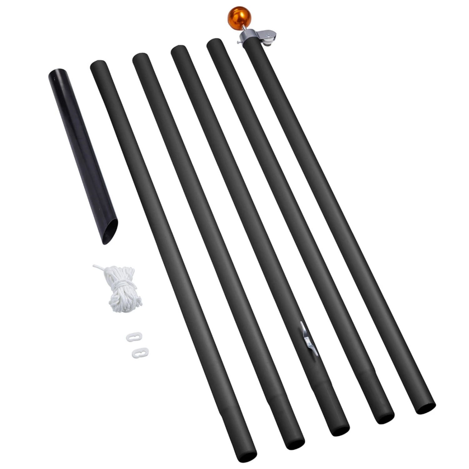 Rallonge De Mât Noire Pour Arbre Fairybell 6 m 1 Rallonge De Mât Noire Pour Arbre Fairybell 6 m