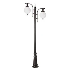 Lampadaire Madeira Anthracite à 2 Lampes