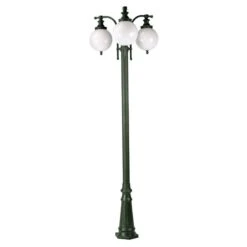 Lampadaire Madeira à 3 Lampes Vert Foncé