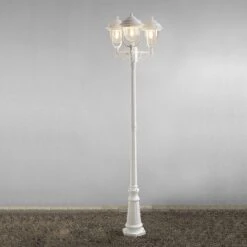 Konstsmide Lampadaire Candélabre 3 Abat-jours Parma Blanc 6 Konstsmide Lampadaire Candélabre 3 Abat-jours Parma Blanc -Konstsmide || Lucande Soldes Boutique 5522157 2