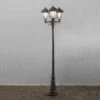 Konstsmide Lampadaire Candélabre 3 Abat-jours Parma Noir