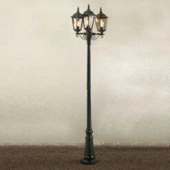 Konstsmide Lampe Pour Mât Firenze à 3 Lampe, Verte -Konstsmide || Lucande Soldes Boutique 5522176 2