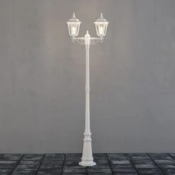 Konstsmide Lampe Pour Mât Firenze à 2 Lampes, Blanche