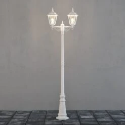 Konstsmide Lampe Pour Mât Firenze à 2 Lampes, Blanche -Konstsmide || Lucande Soldes Boutique 5522193 3