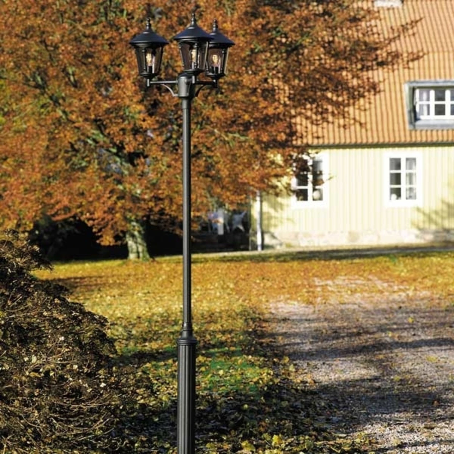 Konstsmide Lampadaire D’extérieur Virgo, 3 Lampes, Noir Mat 1 Konstsmide Lampadaire D’extérieur Virgo, 3 Lampes, Noir Mat