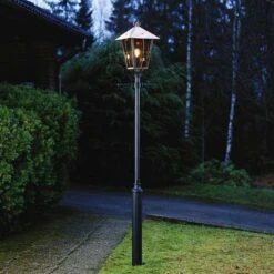 Konstsmide Grand Lampadaire D'extérieur Fenix En Cuivre
