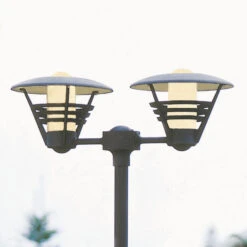 Konstsmide Lampadaire Double GEMINI Noir