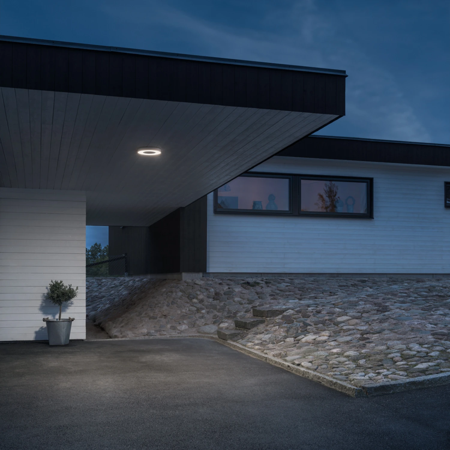 Konstsmide Plafonnier D’extérieur LED Rond Carrara En Blanc 4 Konstsmide Plafonnier D’extérieur LED Rond Carrara En Blanc – Image 4