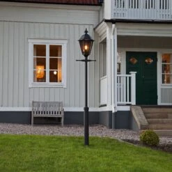 Konstsmide Lampe Pour Mât Pallas, Noire -Konstsmide || Lucande Soldes Boutique 5522673 2