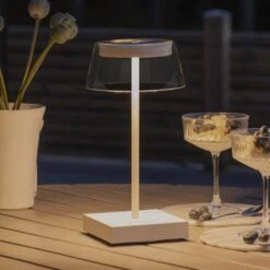 Konstsmide Lampe à Poser LED Scilla Avec USB, Blanche