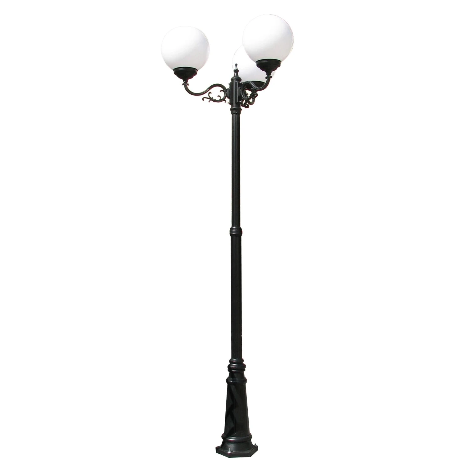 Lampadaire D’extérieur 1144, 3 Lampes, Noir/blanc 2 Lampadaire D’extérieur 1144, 3 Lampes, Noir/blanc – Image 2